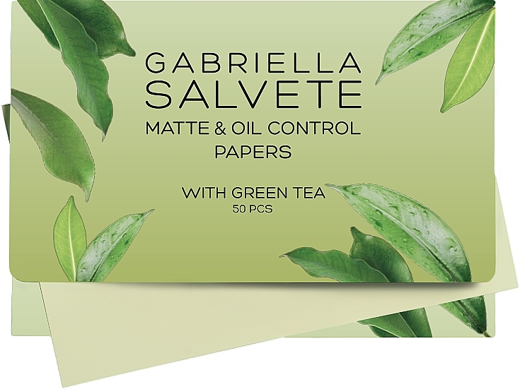 Матирующая бумага для лица - Gabriella Salvete With Green Tea Matte & Oil Control Papers
