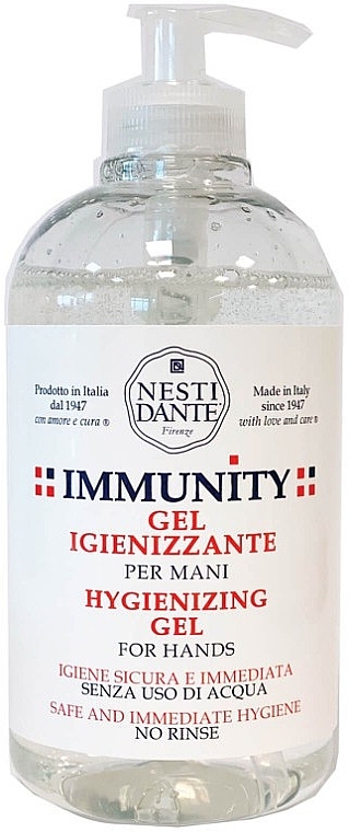 Антибактеріальний гель для рук - Nesti Dante Immunity Hygienizing Gel For Hands — фото N1