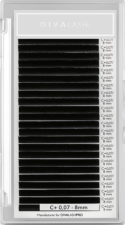 Ресницы для наращивания С+ 0.07 (8 мм), 25 линий - Divalashpro — фото N1