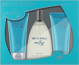 Парфумерія, косметика Instituto Espanol Aire De Sevilla Azul Fresh - Набір (edt/150ml + sh/gel/150ml + b/cr/150ml)