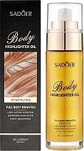 Шиммер для тела - Sadoer Body Highlighter Oil  — фото N2