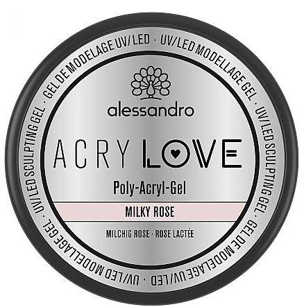 Поліакриловий гель для нігтів - Alessandro International AcryLove Poly-Acryl-Gel Milky Rose — фото N1