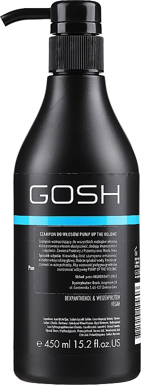 Шампунь для об'єму волосся - Gosh Pump up the Volume Shampoo — фото N4