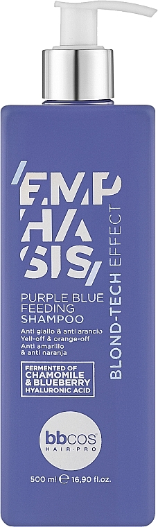 Шампунь питательный с фиолетово-синим пигментом - BBcos Emphasis Blond-Tech Effect Purple Blue Feeding Shampoo  — фото N1