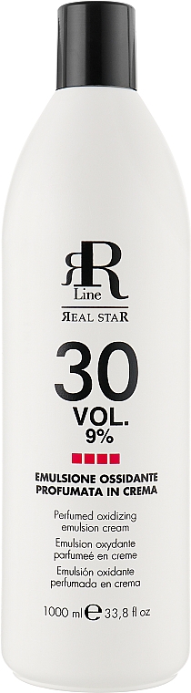 Парфумована окислювальна емульсія 9% - RRLine Parfymed Ossidante Emulsione Cream 9% 30 Vol — фото N2