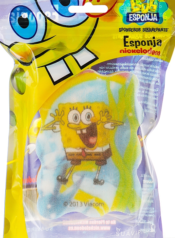 Губка банна дитяча "Спанч Боб", 11 - Suavipiel Sponge Bob Bath Sponge — фото N1