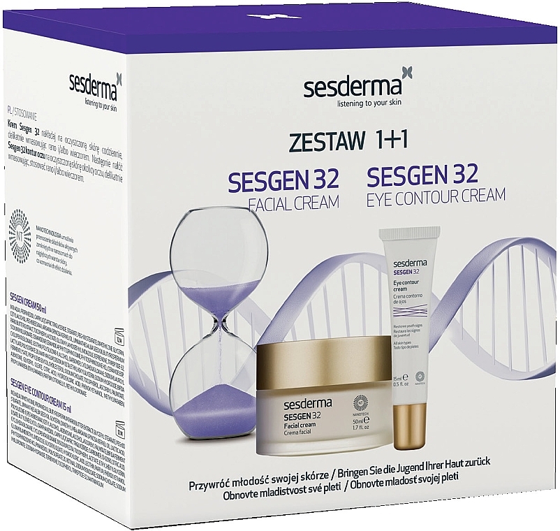 Набір - SesDerma Laboratories Sesgen 32 (eye/cr/15ml + cr/50ml + bag) — фото N1