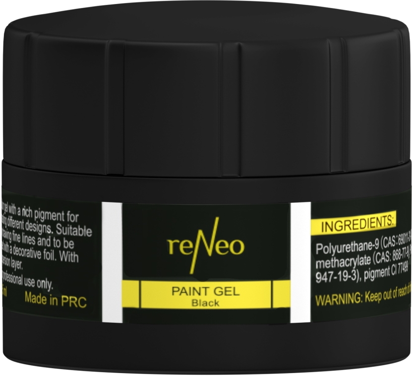 Гель-краска, чёрная - ReNeo Paint Gel — фото N1