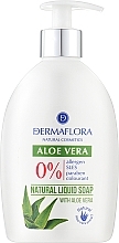 Духи, Парфюмерия, косметика УЦЕНКА Жидкое мыло для рук - Dermaflora Aloe Vera Natural Liquid Soap *