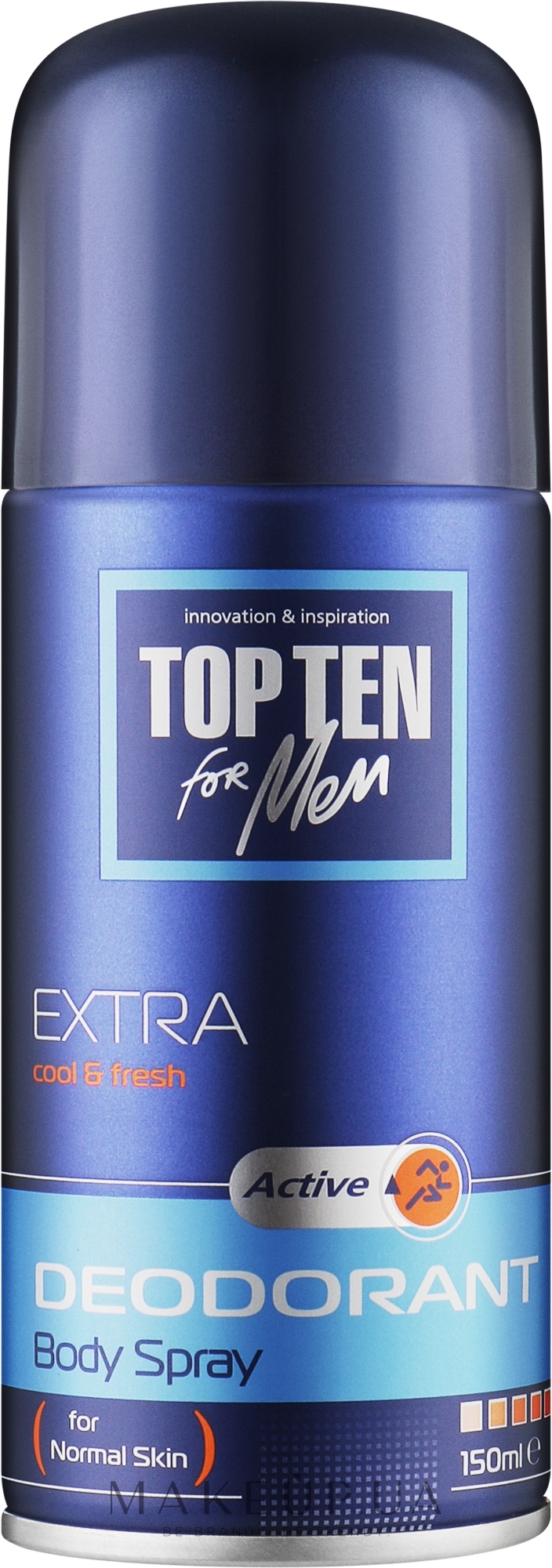 Чоловічий дезодорант-спрей - Top Ten For Men Active — фото 150ml