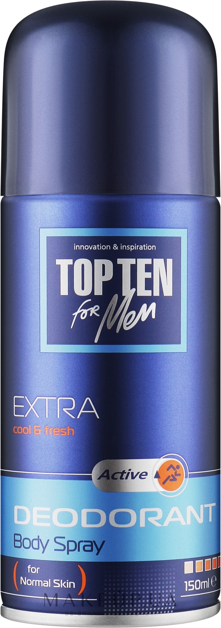 Мужской дезодорант-спрей - Top Ten For Men Active — фото 150ml