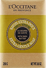Мыло "Карите-молоко" - L'occitane Shea Butter-Verbena Extra-Gentle Soap — фото N3