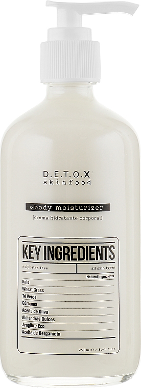 Зволожувальний крем для тіла - D.E.T.O.X Skinfood Key Ingredients — фото N1
