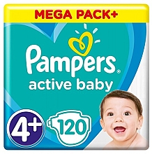 Парфумерія, косметика Підгузки Active Baby 4 (9-14 кг), 120 шт. - Pampers