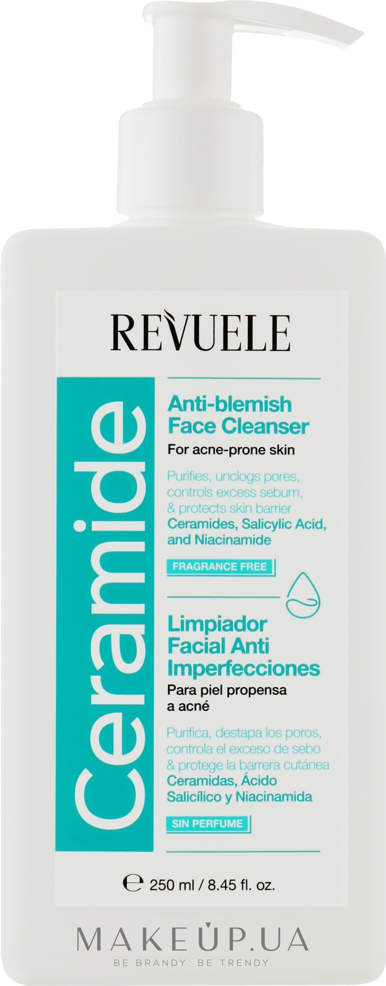 Гель для вмивання проти пігментних плям - Revuele Ceramide Anti-Blemish Face Cleanser For Acne-Prone Skin — фото 250ml