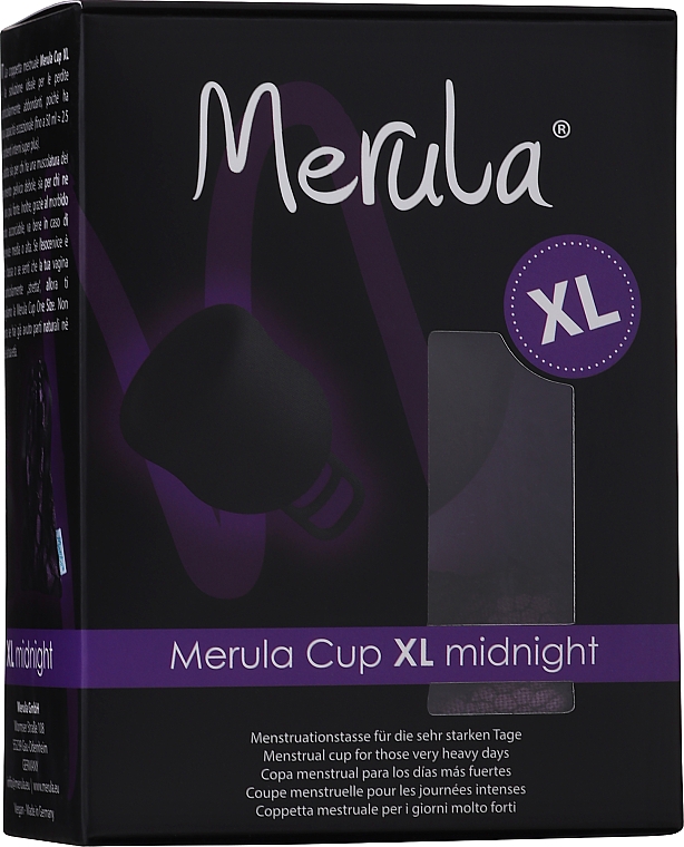 Универсальная менструальная чаша XL, черная - Merula Menstrual Cup Midnight — фото N1