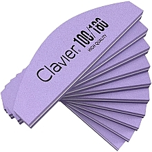 Мініпилочка для нігтів 100/180, фіолетова - Clavier — фото N1
