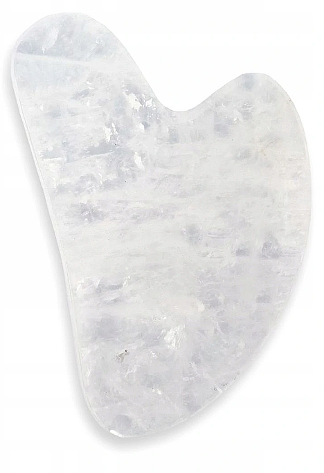 Масажер-шкребок для обличчя "Гуаша", білий кварц - Deni Carte Gua Sha — фото N1