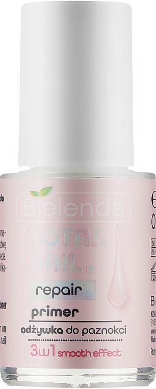 Сироватка-праймер для нігтів - Bielenda Total Nail Repair Primer 3in1 — фото N1