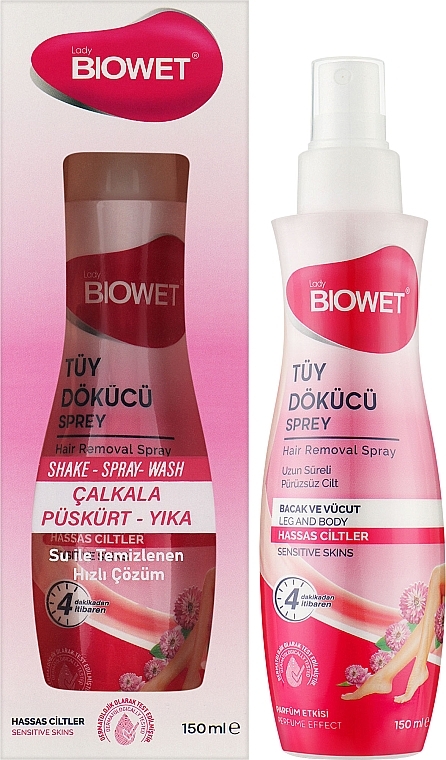 Спрей для депиляции в душе для чувствительной кожи - Lady Biowet Hair Removal Spray — фото N2