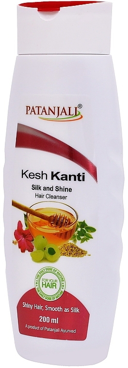 Шампунь для волосся "Шовк і блиск" - Patanjali Kesh Kanti Silk And Shine Hair Cleanser — фото N2
