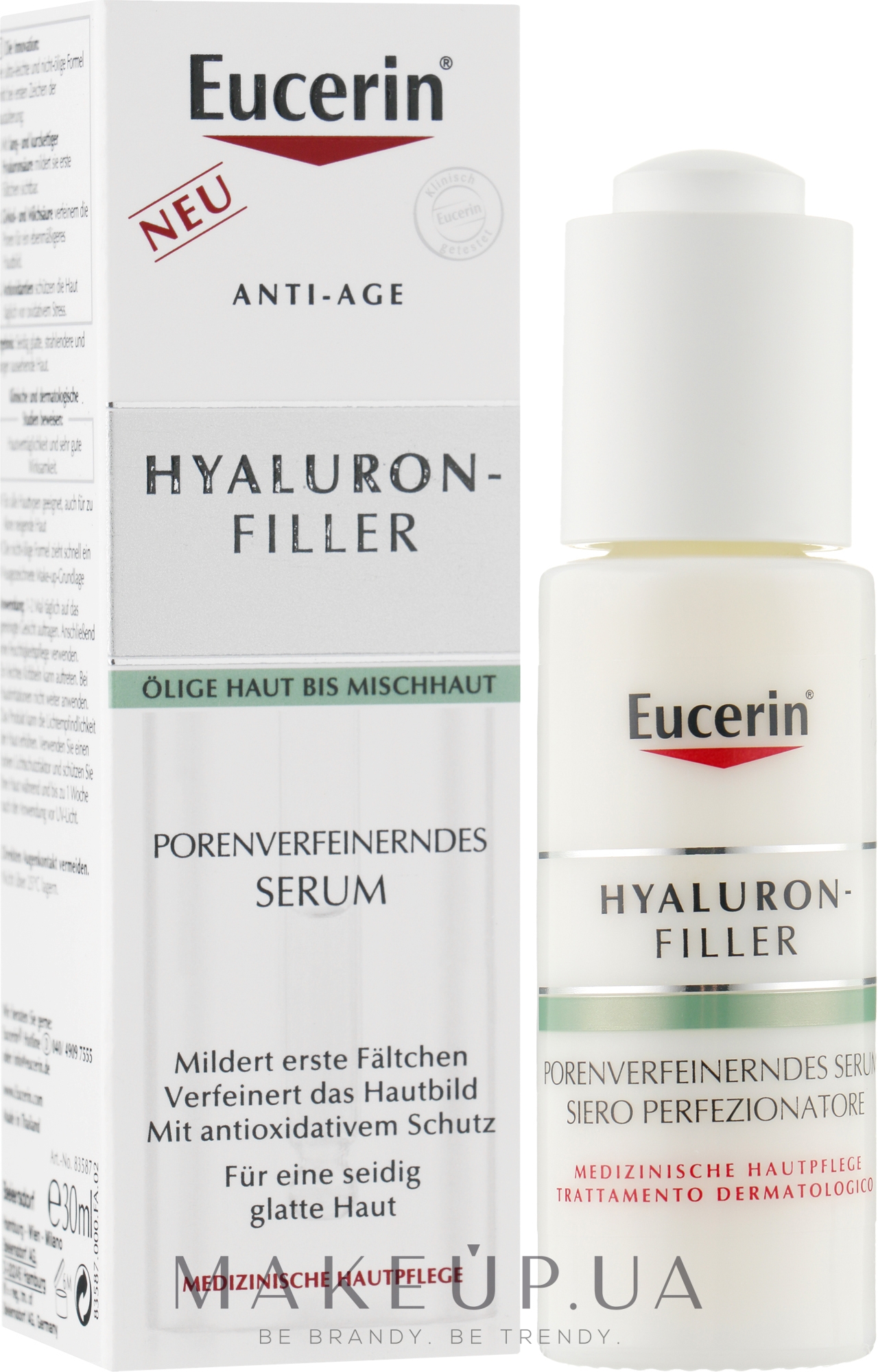 Омолоджуюча сироватка для обличчя - Eucerin Hyaluron-Filler Skin Refining Serum — фото 30ml