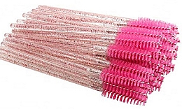 Парфумерія, косметика Одноразові щіточки для вій і брів, яскраво-рожеві - Deni Carte