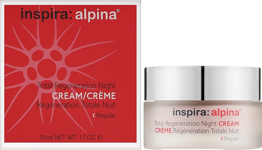 Восстанавливающий ночной крем для жирной кожи - Inspira:cosmetics Inspira:Alpina Total Regeneration Night Cream Regular — фото N2