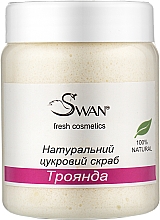 Натуральный сахарный скраб с ароматом "Роза" для нормальной и комбинированной кожи - Swan — фото N1