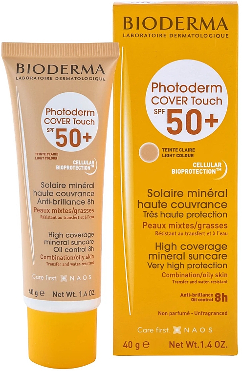 Сонцезахисний крем - Bioderma Photoderm Cover Touch SPF 50 — фото N1