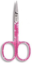 Парфумерія, косметика Ножиці для кутикули, з пластиковими ручками, 9367, рожеві - Donegal