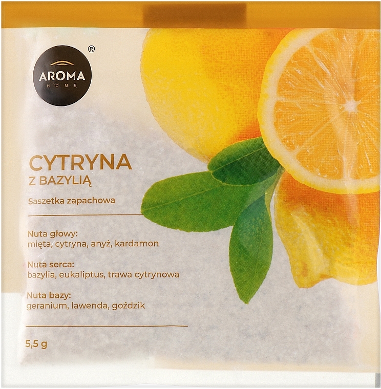 Aroma Home Basic Lemon With Basil - Ароматичне саше — фото N1