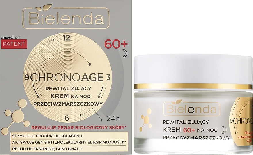 Восстанавливающий ночной крем для лица 60+ - Bielenda Chrono Age 24H Revitalizing Anti-Wrinkle Night Cream — фото N2