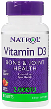 Парфумерія, косметика Вітамін Д3, 2000 МЕ, полуниця - Natrol Vitamin D3 Bone & Joint Health