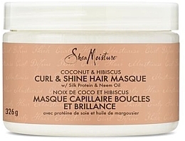 Маска для волос - Shea Moisture Coco & Hibiscus Curl & Shine Masque — фото N1