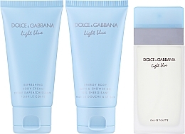 Духи, Парфюмерия, косметика Dolce & Gabbana Light Blue - Набор (edt/50ml + b/cr/50ml + sh/gel/50ml)