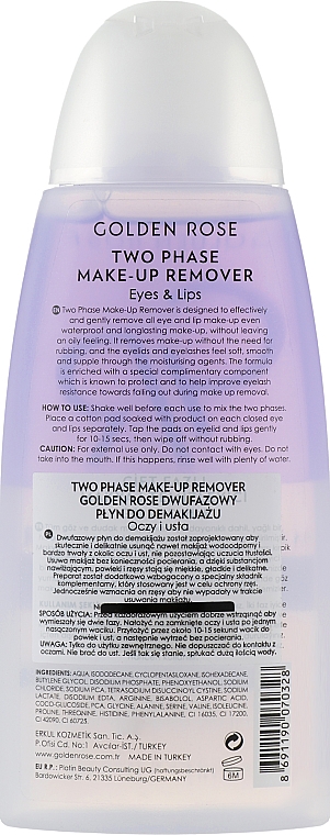 Двофазний засіб для демакіяжу - Golden Rose Two-Phase Make-up Remover  — фото N2