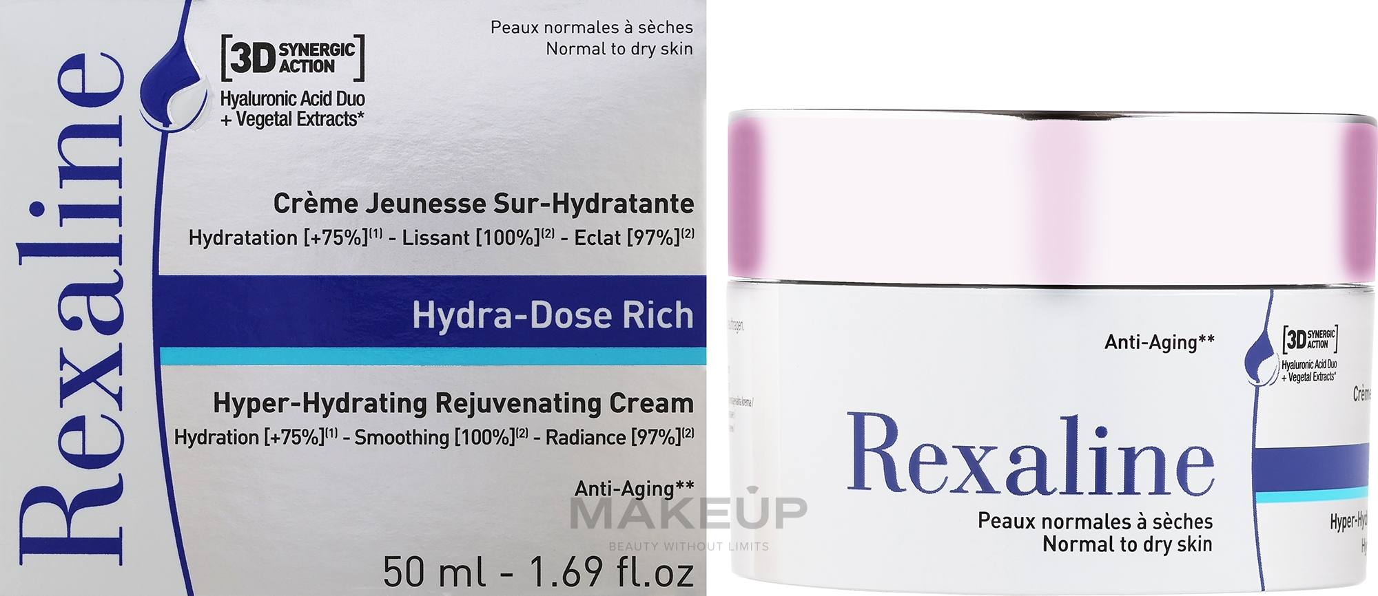Суперувлажняющий обогащенный крем для лица - Rexaline Hydra 3D Hydra-Dose Rich Cream — фото 50ml