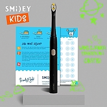 Дитяча електрична звукова зубна щітка, чорна - Smiley Light Kids — фото N4