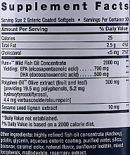 Харчова добавка "Омега-3" - Life Extension Super Omega-3 Enteric Coated Softgels — фото N3