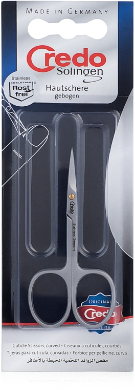 Ножницы для кутикулы изогнутые, 8 см, 10010 - Credo Solingen — фото N1