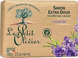 Мыло экстранежное, с экстрактом лаванды - Le Petit Olivier Extra mild soap-Lavender — фото N2