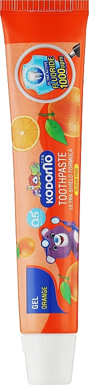 Дитяча гелева зубна паста зі смаком апельсина - Lion Kodomo Toothpaste Children Orange Flavor gel — фото N1