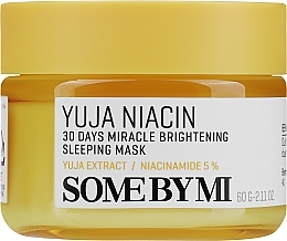 Парфумерія, косметика Нічна вирівнююча тон маска для обличчя - Some By Mi Yuja Niacin Brightening Sleeping