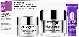 Духи, Парфюмерия, косметика Набор - Clinique Lift & Firm Lab Set (d/cr/30ml + n/cr/15ml + serum/10ml)