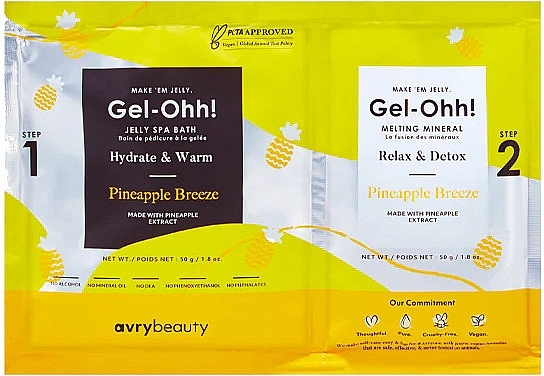 Спа для ніг - Avry Beauty Gel-Ohh Jelly Spa Pineapple Breeze — фото N1