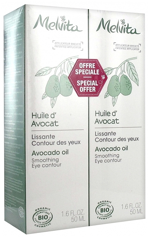 Набор "Масло авокадо" - Melvita Huiles De Beaute Avocado Oil Duo (2 x f/oil/50ml) — фото N1