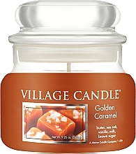 Духи, Парфюмерия, косметика Ароматическая свеча в банке "Золотая карамель" - Village Candle Golden Caramel
