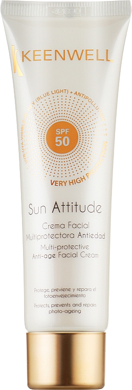 Мультизащитный антивозрастной крем для лица SPF50 - Keenwell Sun Attitude Multi-Protective Anti-Age Facial Cream SPF 50 — фото N1
