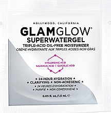 ПОДАРУНОК! Гель для обличчя зволожувальний з кислотами - Glamglow Superwatergel Triple Acid Oil-Free Moisturizer (пробник) — фото N1